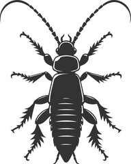 Vector illustration of a insect black drawing