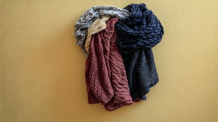 Cozy Autumn Knitwear Stack- Cable Knit Sweaters and Scarves