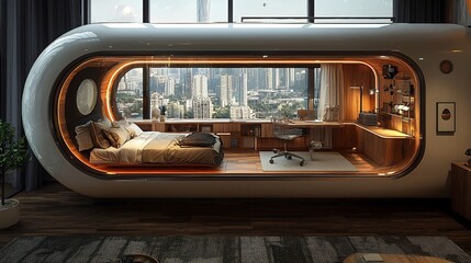 Obraz premium Creative workspace floating space concept top down view