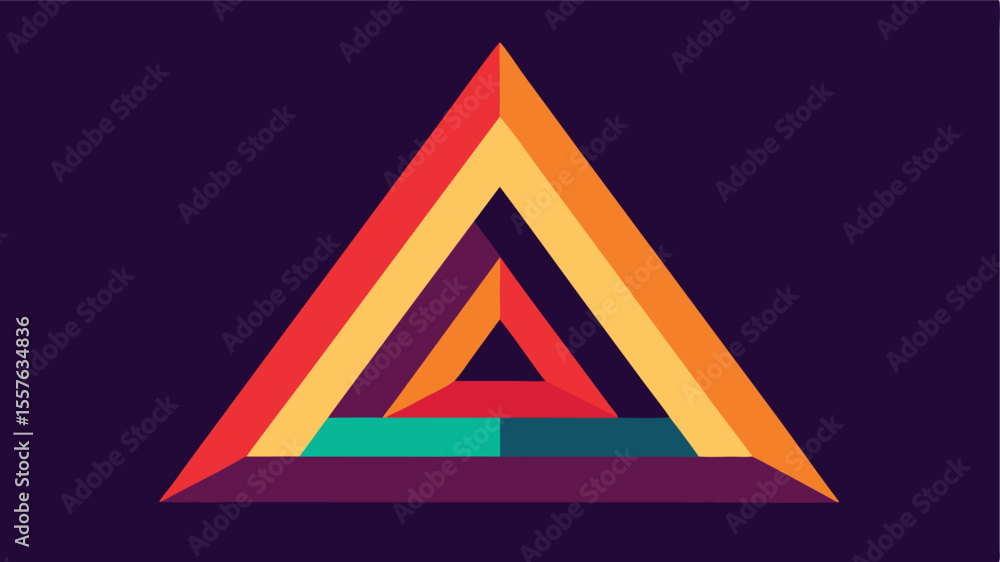 Poster abstract geometric triangle composition in vibrant colors with polygon shapes and transparency