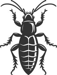 Vector illustration of a insect black drawing