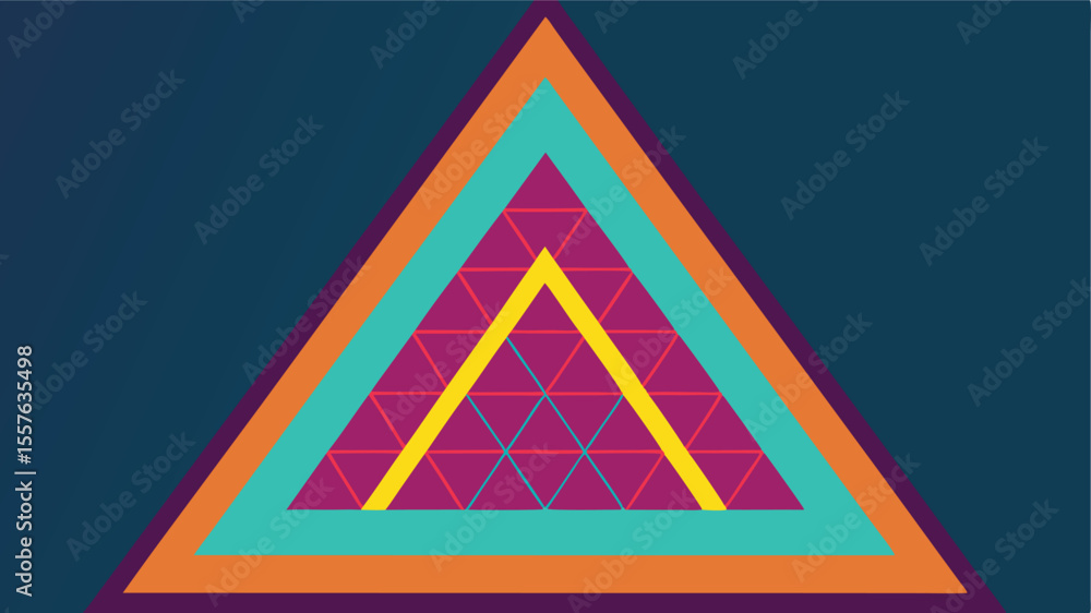 Poster abstract geometric triangle design with layers and transparency suitable for various projects