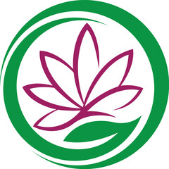 Lotus flower logo and symbols Ecology nature element vector icon