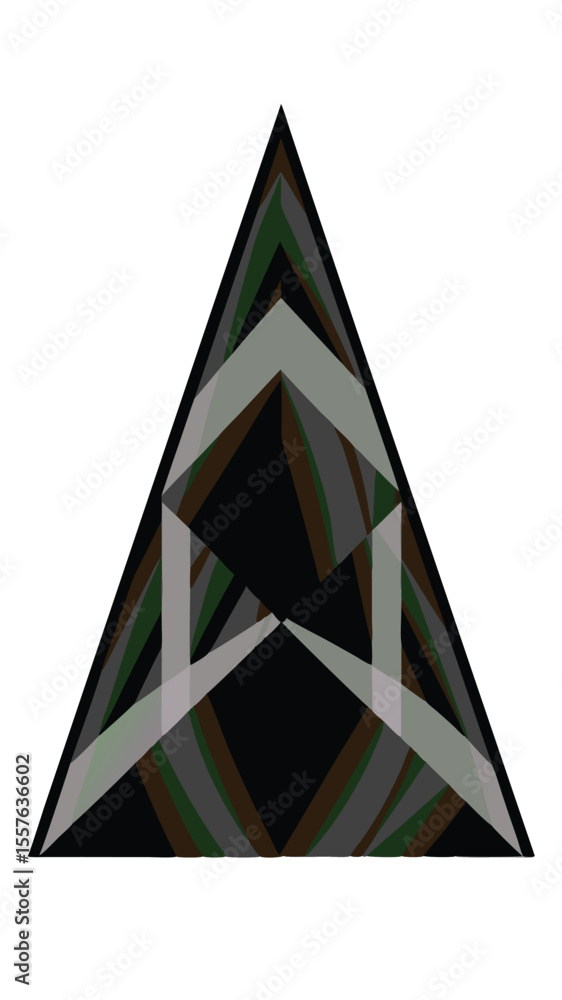 Aufkleber abstract geometric triangle with layered shapes on a white background design