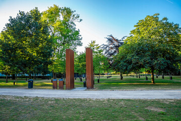 Modern Art Installation in a Peaceful Kildeparken Park of Music Surrounded by Nature, Aalborg, Denmark, 16 July 2018