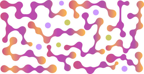 Collection of black metaball shapes featuring organically connected elements.