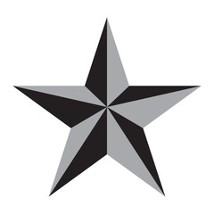 Isolated Black Star.