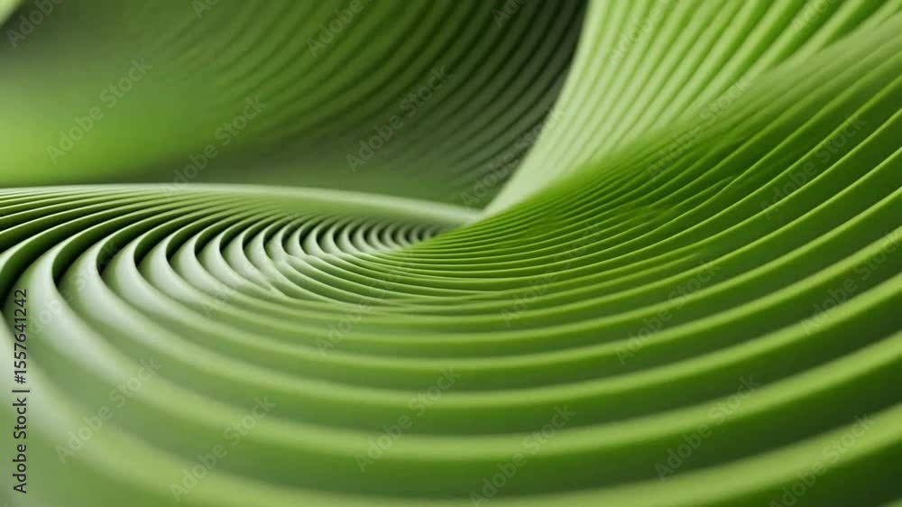 Aufkleber Abstract Green Swirl: An abstract image featuring a mesmerizing swirl of vibrant green lines, creating a dynamic and hypnotic visual effect.