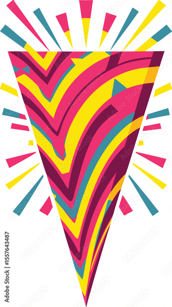 Poster colorful geometric abstract design with transparency suitable for various design projects