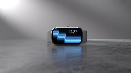 Modern wristwatch with a unique display.
