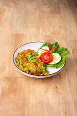Stir fried yellow curry with meat