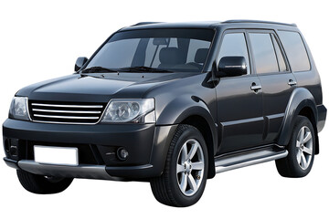 black suv car suv automobile vehicle isolated on white background PNG , AI GENERATED
