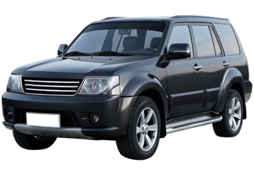 black suv car suv automobile vehicle isolated on white background PNG , AI GENERATED