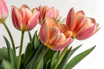 Fototapeta premium bouquet of pink tulips