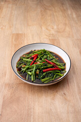 Stir fried water spinach