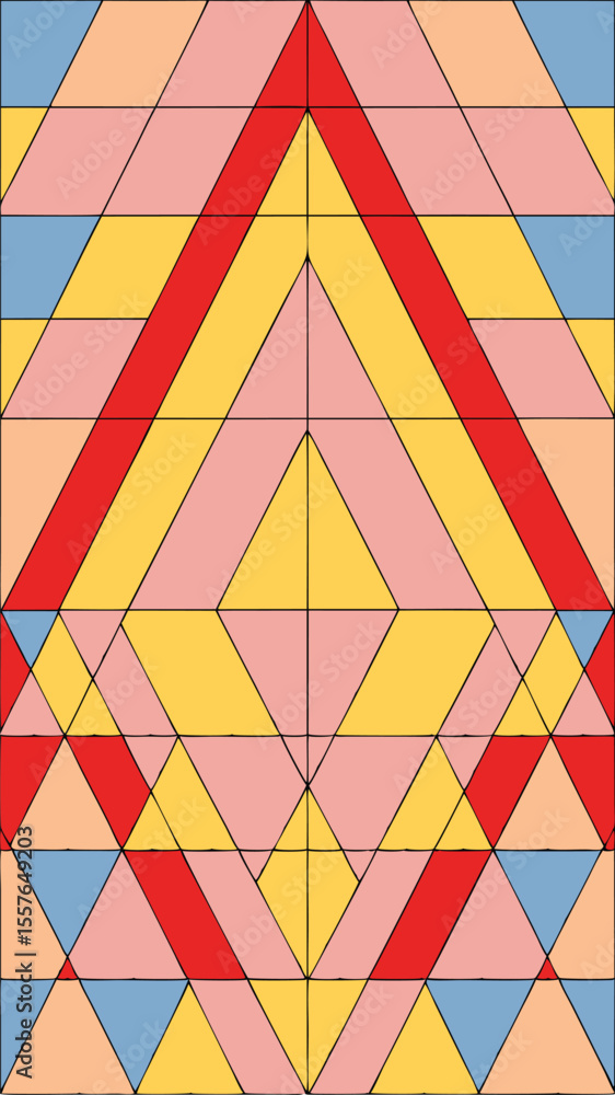 Aufkleber geometric abstract pattern in modern colors with a transparent background