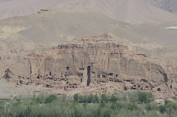 The destroyed Buddhas of Bamiyan and the surrounding caves