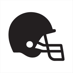 American Football Helmet Icon Symbolic of Protection Sports Equipment and Athletic Competition with a Visor and Sturdy Headgear