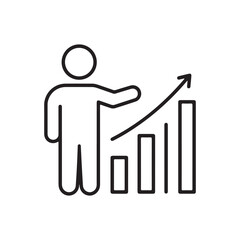 Presentation of Business Growth and Success Depicted in an Informative Icon
