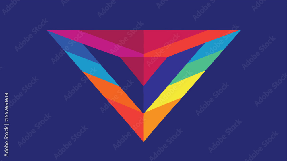 Aufkleber geometric abstract triangle vector design with a multicolored modern visual appeal