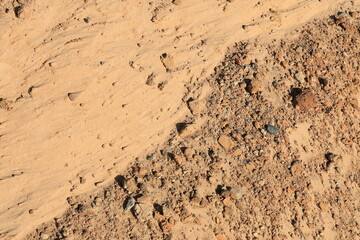 Texture of sand and earth, sand dunes and mountains