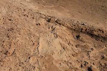 Texture of sand and earth, sand dunes and mountains