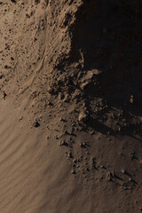 Texture of sand and earth, sand dunes and mountains