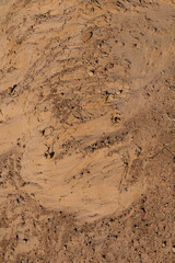 Texture of sand and earth, sand dunes and mountains