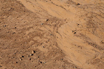 Texture of sand and earth, sand dunes and mountains