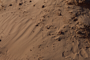 Texture of sand and earth, sand dunes and mountains