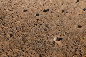 Texture of sand and earth, sand dunes and mountains