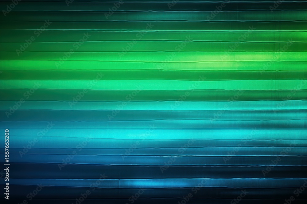 Poster horizontal stripes of green and blue colors creating a gradient effect, perfect for backgrounds and 