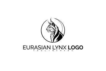 Bold Eurasian Lynx Logo Design with High-Contrast Angles and Aggressive Form. Designed for Extreme Performance Brands, Rugged Nature Lines, and Adventure Campaigns.

