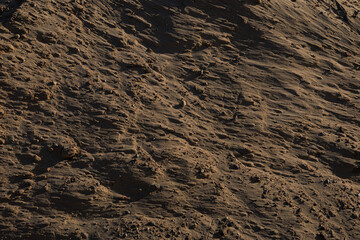 Texture of sand and earth, sand dunes and mountains