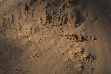 Texture of sand and earth, sand dunes and mountains