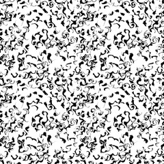 Seamless abstract pattern. Simple background with green, yellow, white texture. Digital brush strokes. Design for textile fabrics, wrapping paper, background, wallpaper, cover.