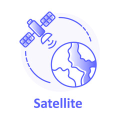 Satellite, GPS Signal, Space Communication, Earth Orbit, Global Network, Satellite Icon, Transmission Signal, Satellite Map, Earth Tracking, Signal Locator Vector