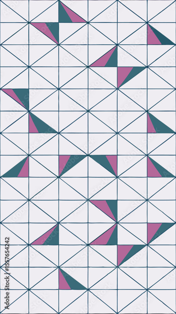 Poster geometric grid pattern with abstract triangles on a white background with transparency
