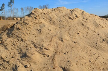 Texture of sand and earth, sand dunes and mountains