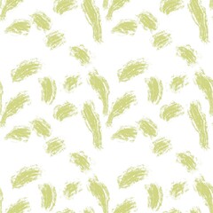 Seamless abstract geometric pattern. Background in green, lime, white. Illustration. Lines, stains. Design for textile fabrics, wrapping paper, background, wallpaper, cover.
