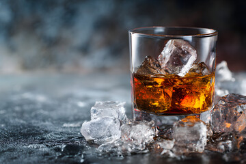 whiskey and natural ice