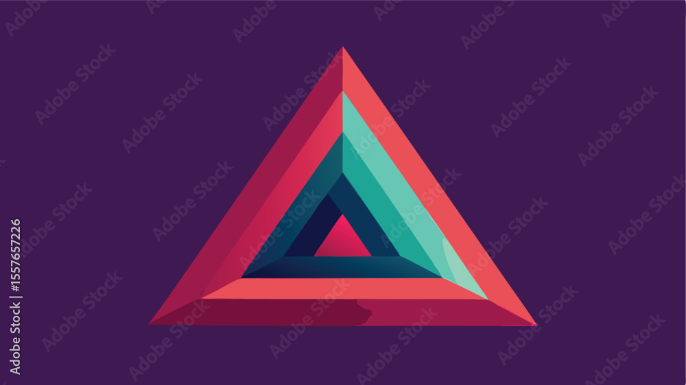 Aufkleber modern abstract geometric triangular polygon design featuring gradient graphic elements.