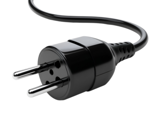 Black Electrical Plug Power Cable Energy Connection,