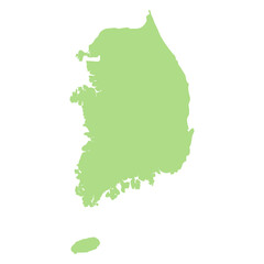map of South Korea land