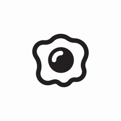 egg fry icon sign vector