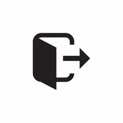 log out account icon sign vector