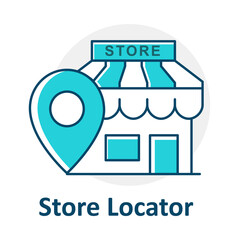 Store GPS Icon, Retail Tracker, Business Map Locator, Store Navigation Symbol, Map Shop Icon, Store Location Pin Vector