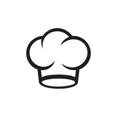 Black Chef Hat Icon cooking food
