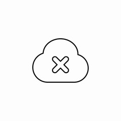 cloud removal icon sign vector