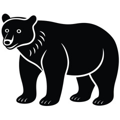 standing bear vector icon